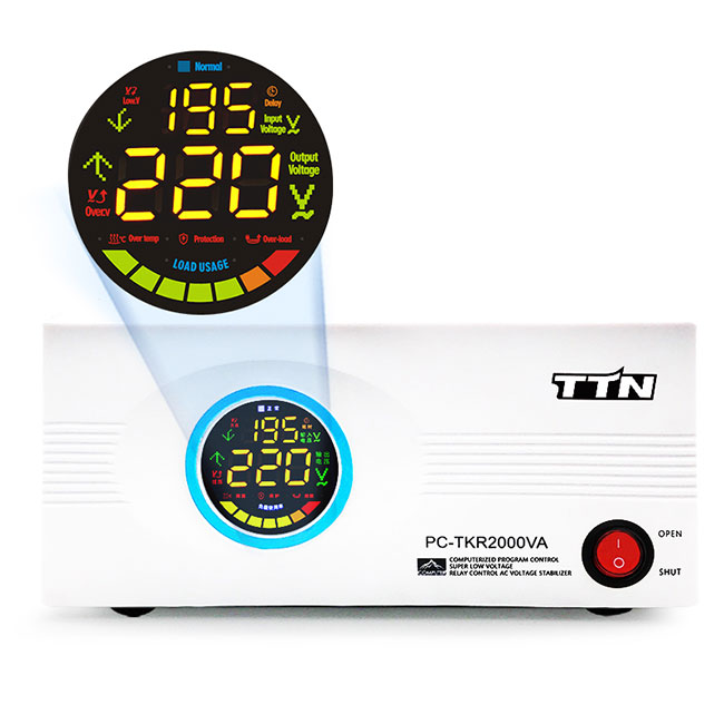 PC-TZM500VA-2KVA تنظیم کننده ولتاژ رله یخچال دیجیتال خانگی